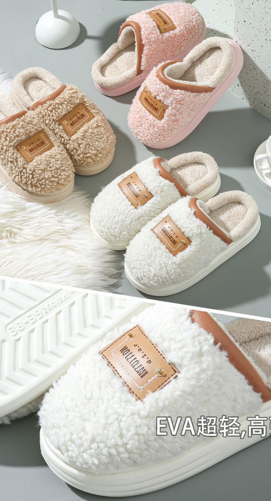 Zapatillas Casa Mujer borreguito Invierno Peluche Cloudyzz Confortables Cálido Antideslizantes Pantuflas Interior Exterior