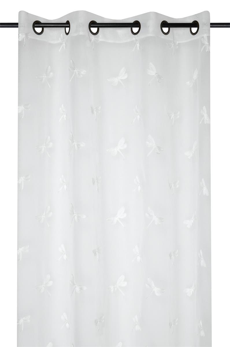 Cortina visillo libelula blanco 140x260 cm