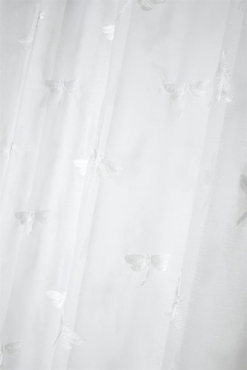 Cortina visillo libelula blanco 140x260 cm - Imagen 2