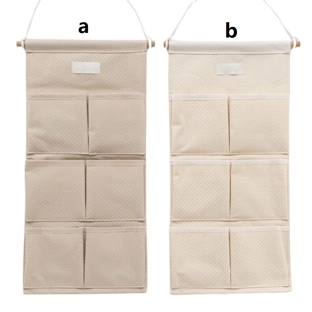 organizador colgante topos beige 26x2x55cm