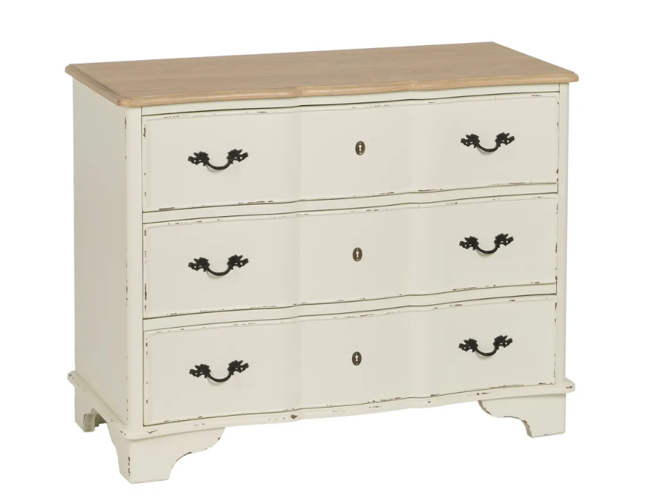 cómoda natural - crema madera 100x45x80 cm - Imagen 2