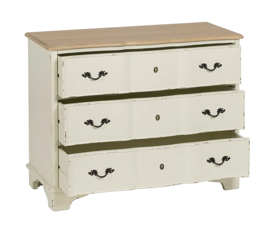 cómoda natural - crema madera 100x45x80 cm - Imagen 3