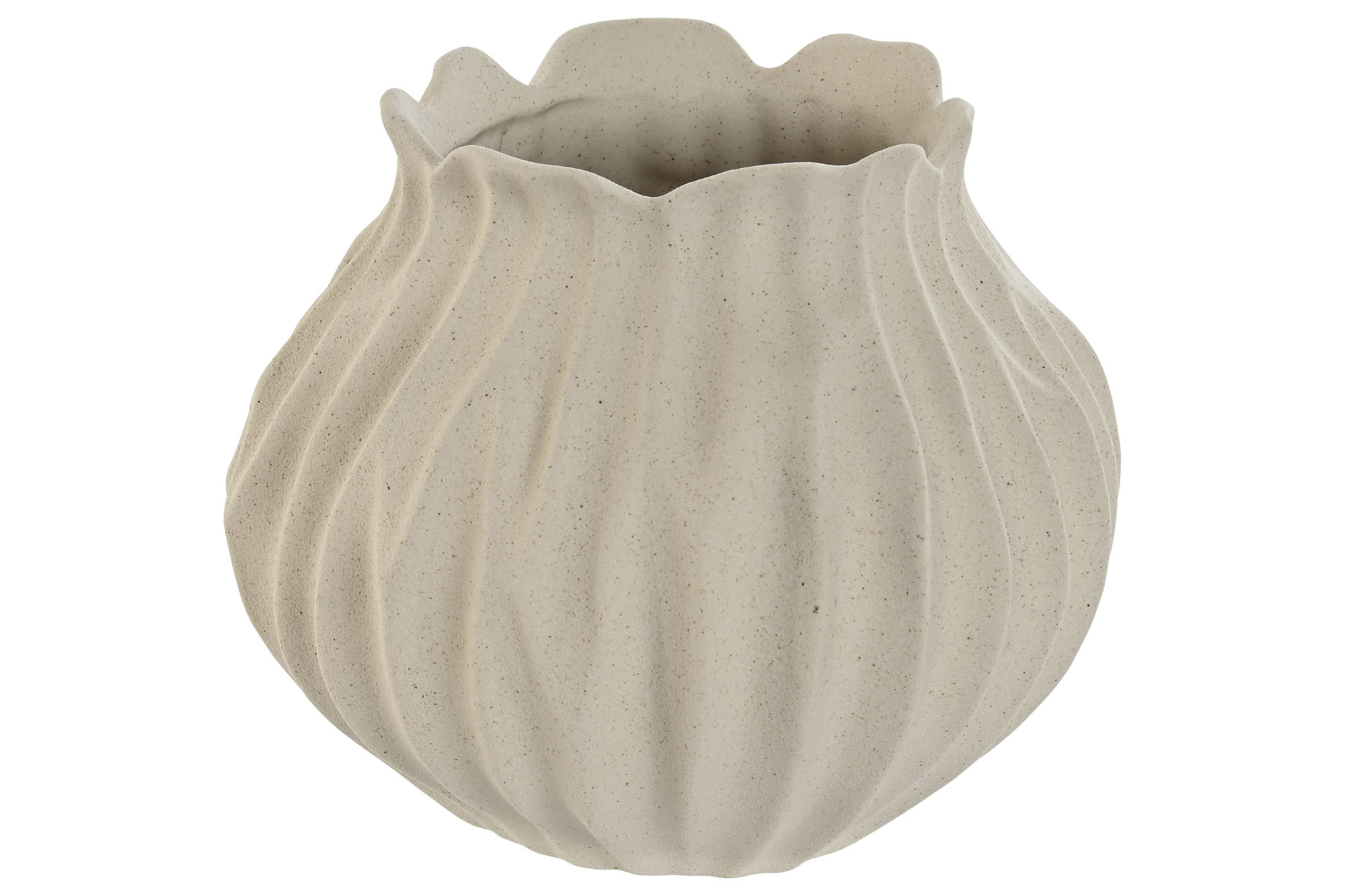 jarron porcelana crema 18x18x15cm