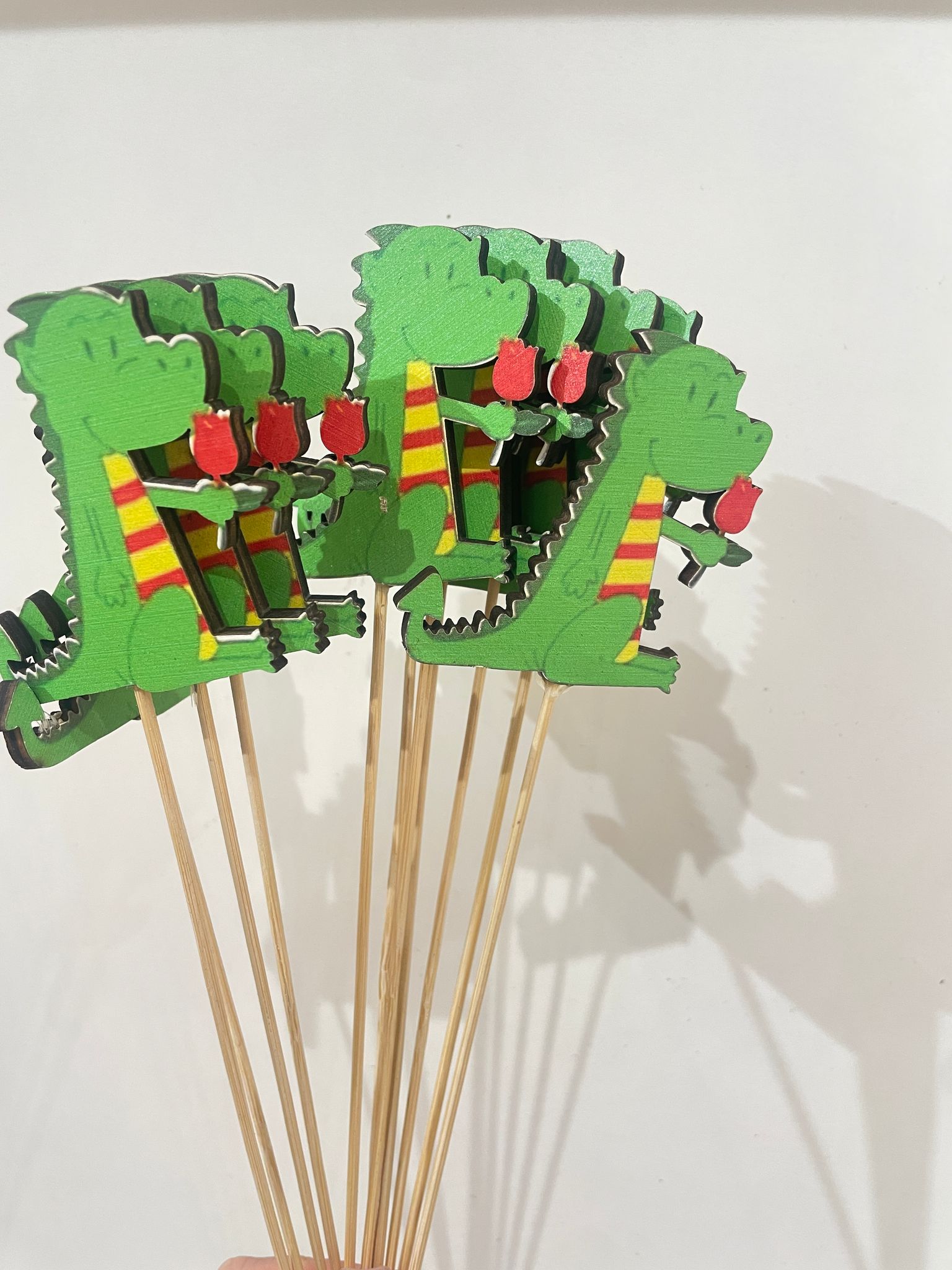 pack de 10 piks madera Sant jordi - Imagen 2