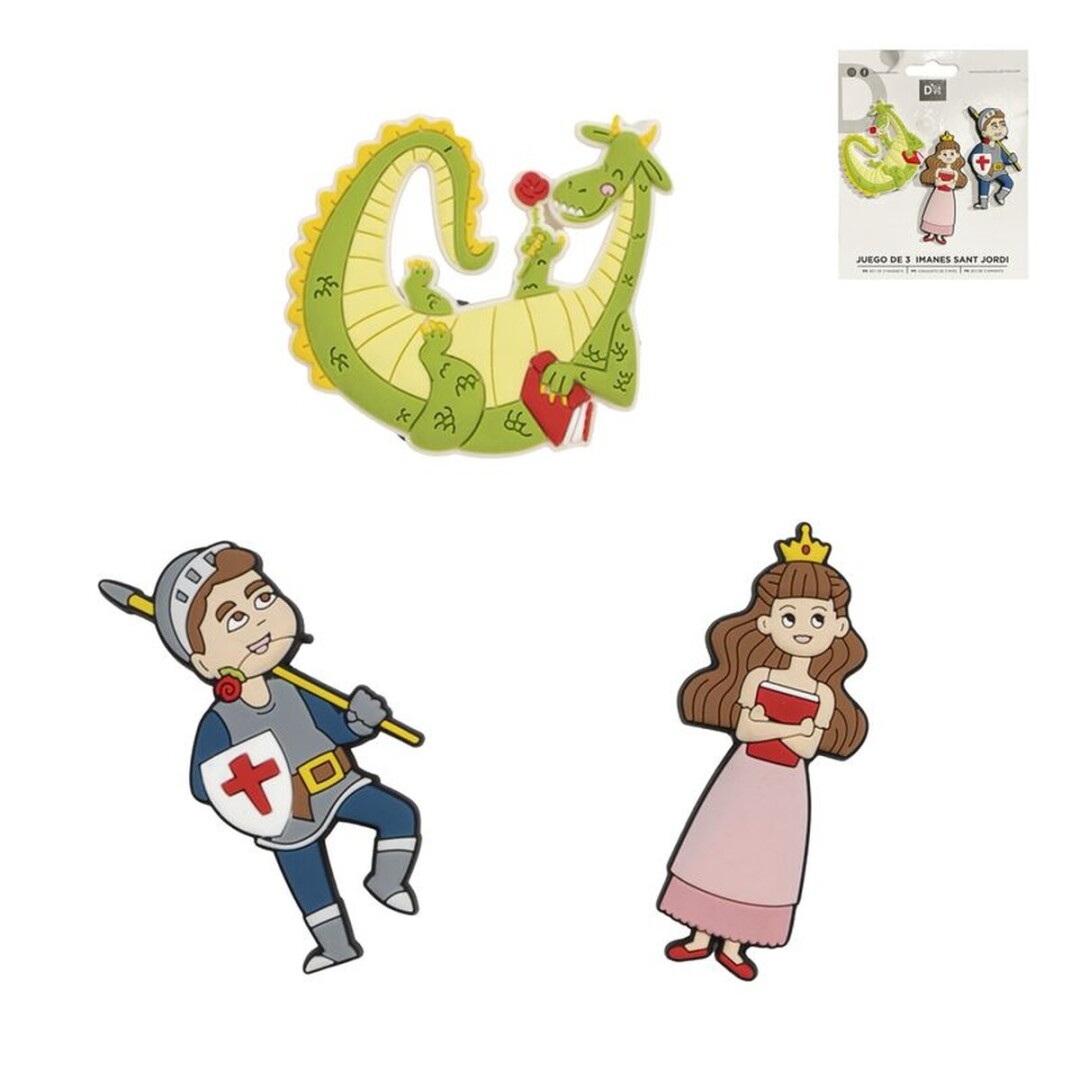 juego iman de 3 personajes sant jordi