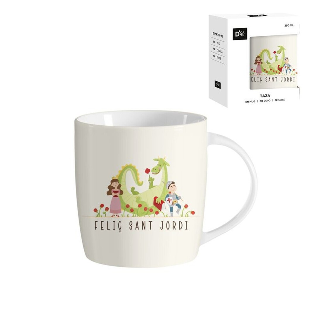 mug ceramica sant jordi 350ml