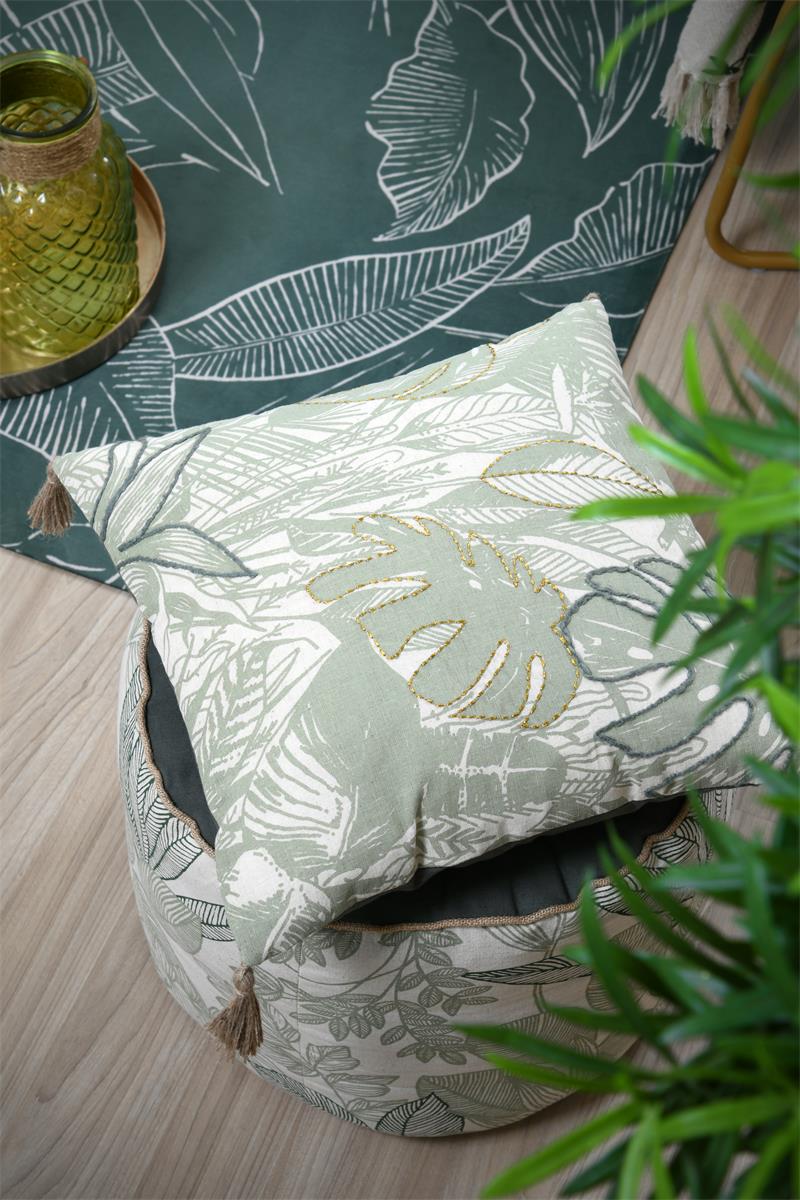 COJIN BOTANYS VERDE 40X40cm