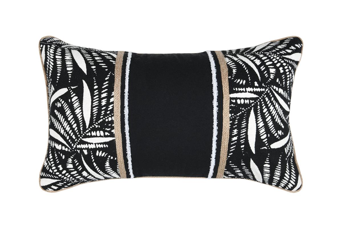 COJIN ZIANA NEGRO 30X50cm