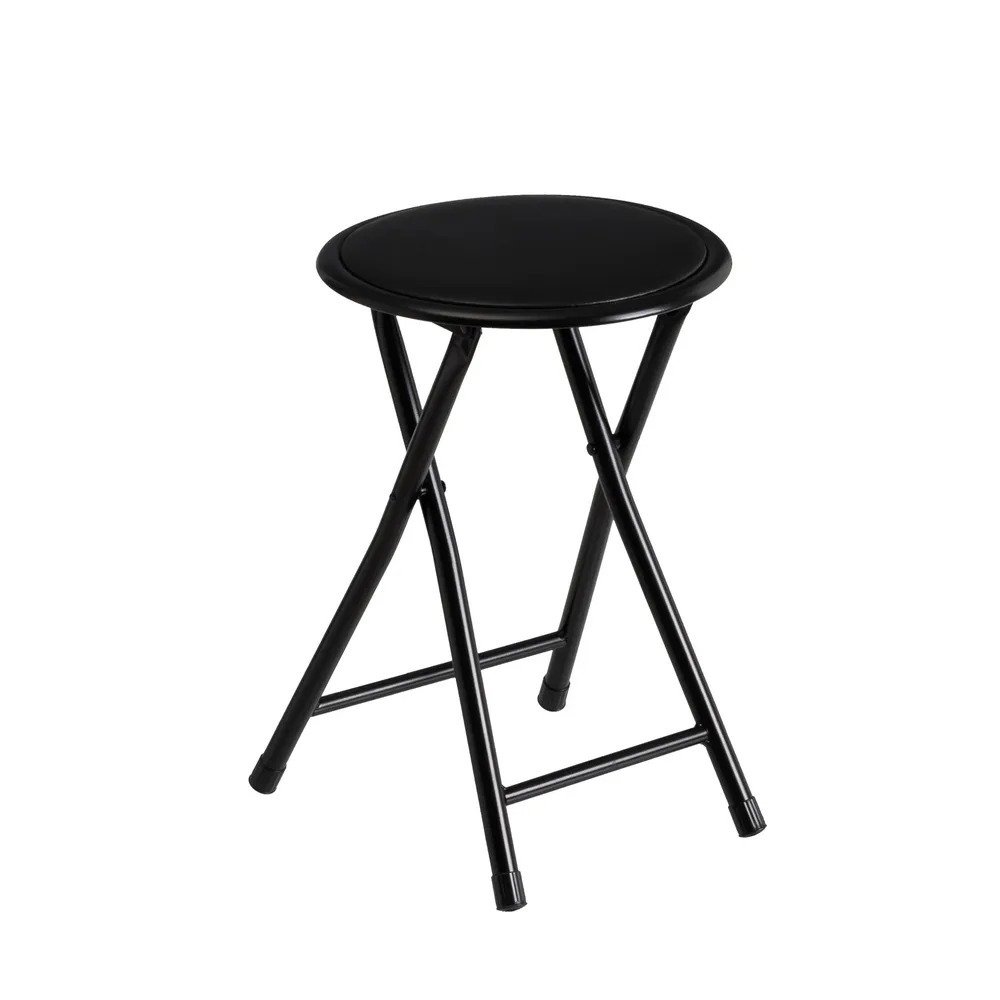 taburete plegable negro 30x30x45cm
