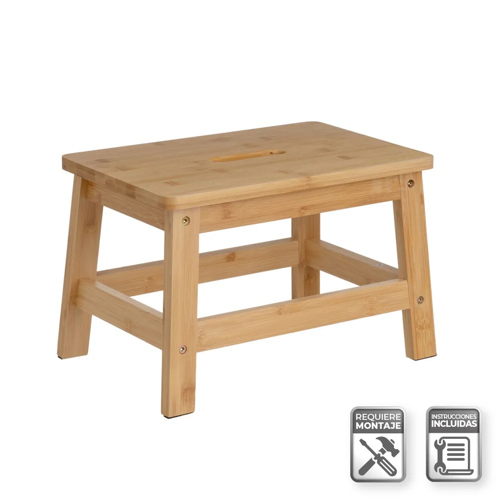taburete de bambu 46x33x25cm