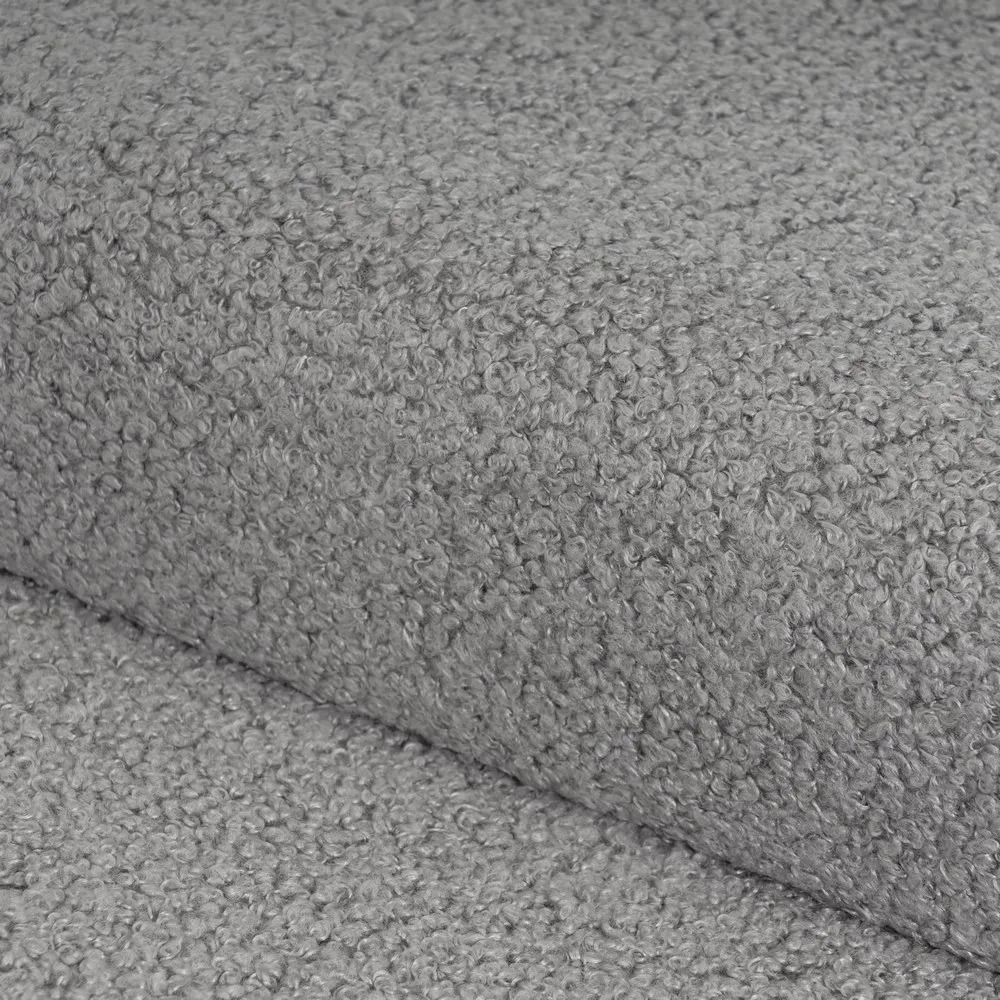 puf arcon plegable boucle gris 38x38x38cm - Imagen 3
