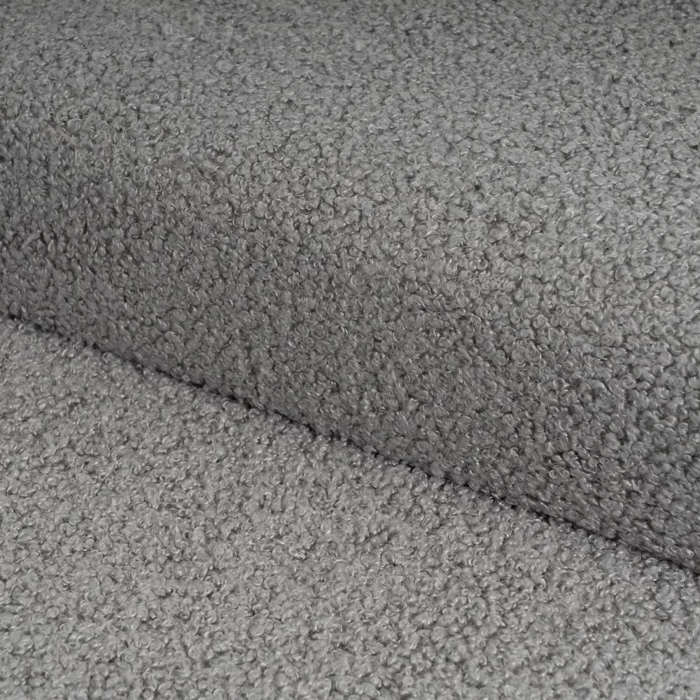 puf arcon plegable boucle gris 76x38x38cm - Imagen 3
