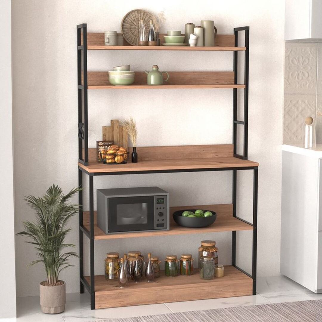 Estante para piso Estante de Metal Estante de Cocina Estante de Almacenamiento de Organizador Multifuncional para Libros
