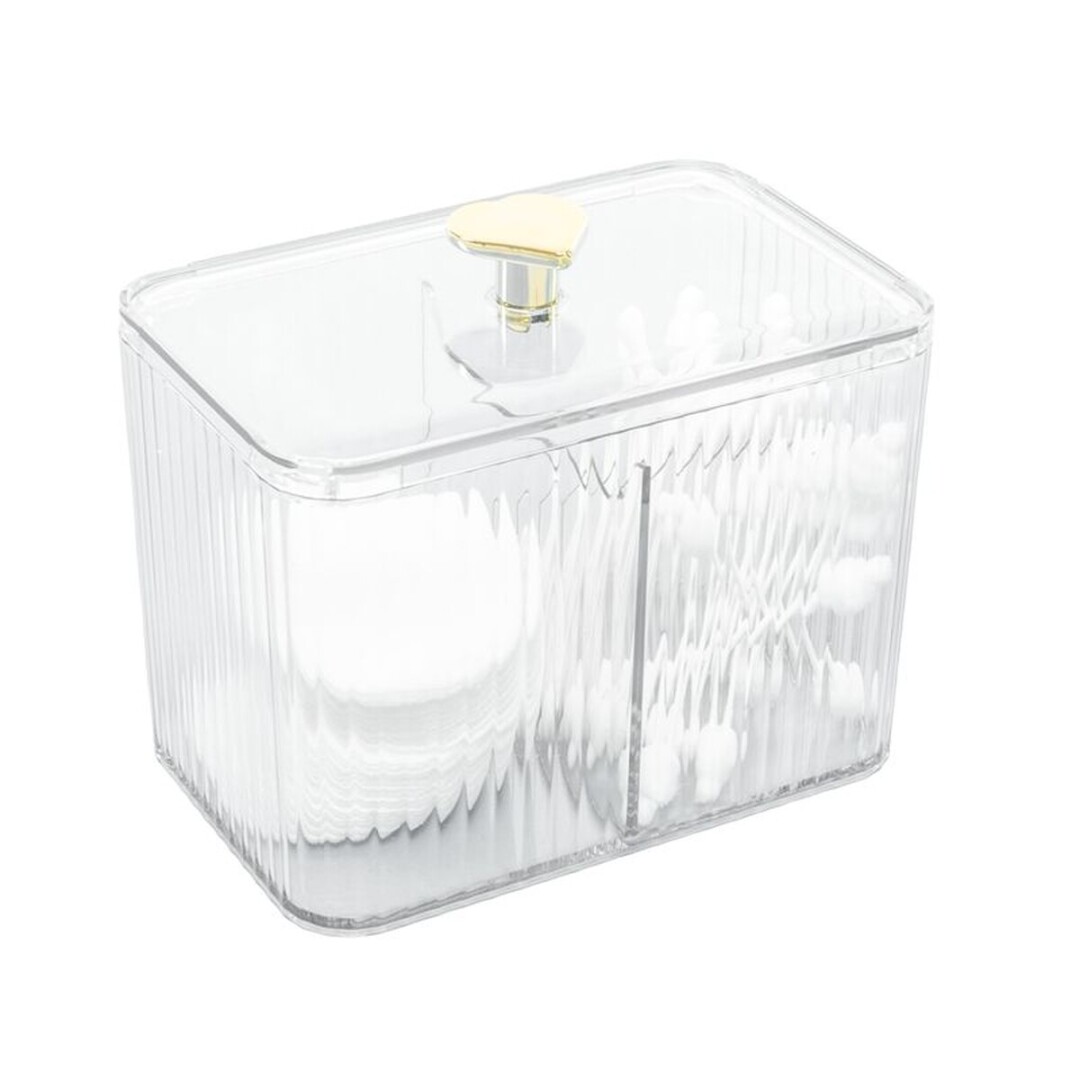 caja para algodones y bastoncillos transparente