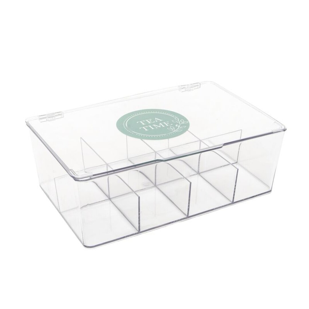 caja de te acrilico 6 dptos