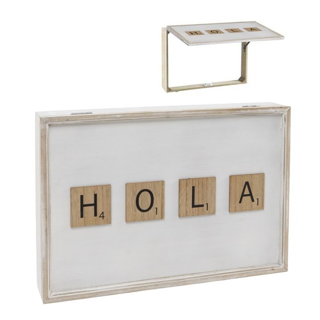 tapa de contador hola de madera 46x32x7.50cm