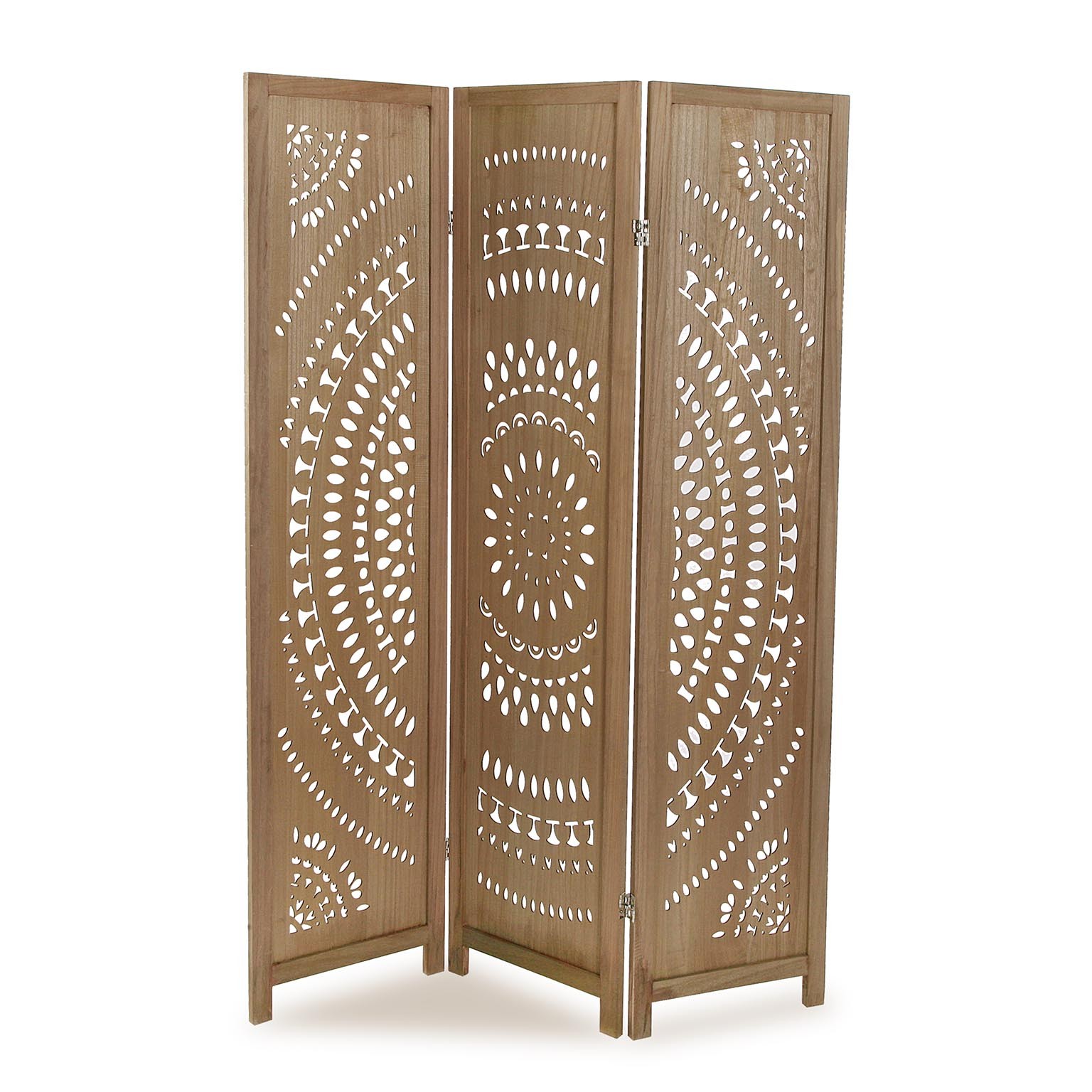 biombo marron claro circulos 120x170cm