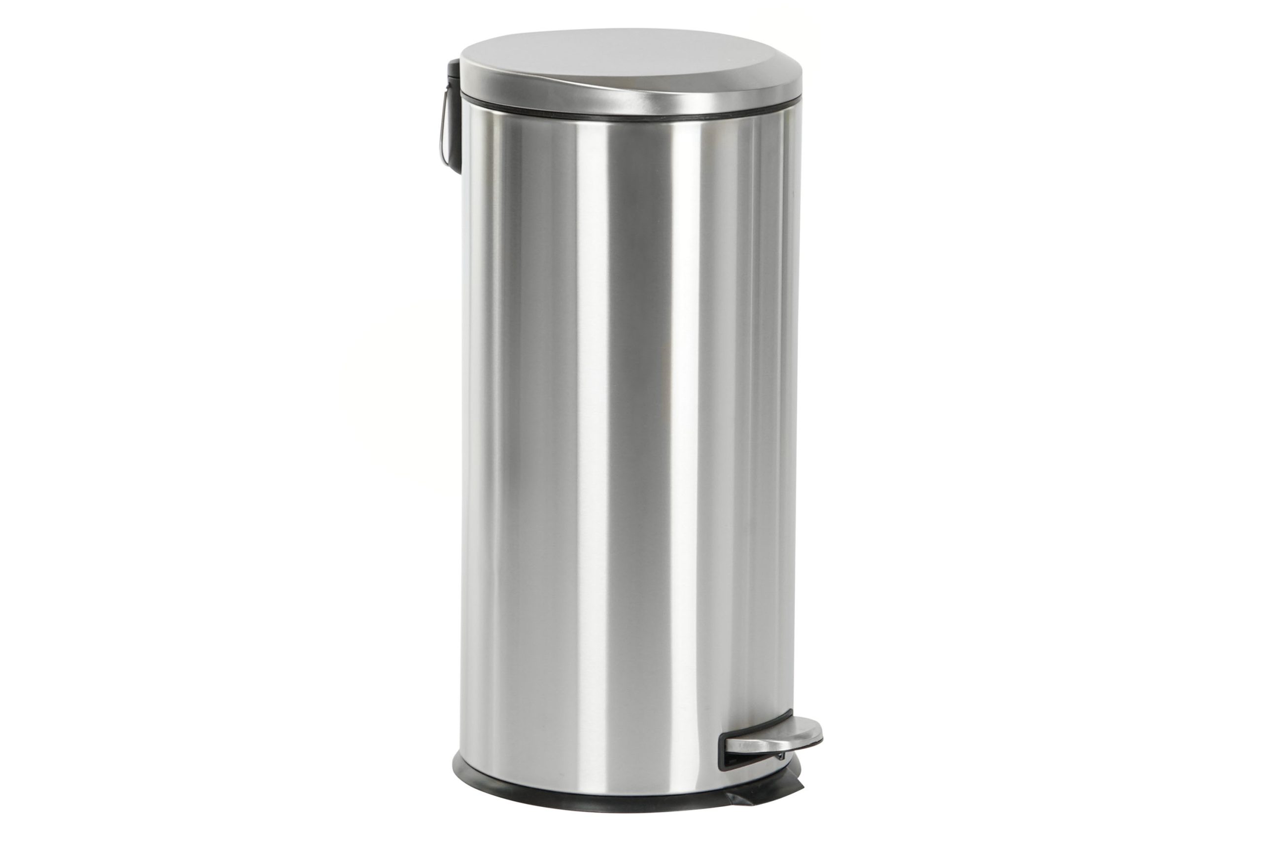 papelera inox pp 30l mate plateado