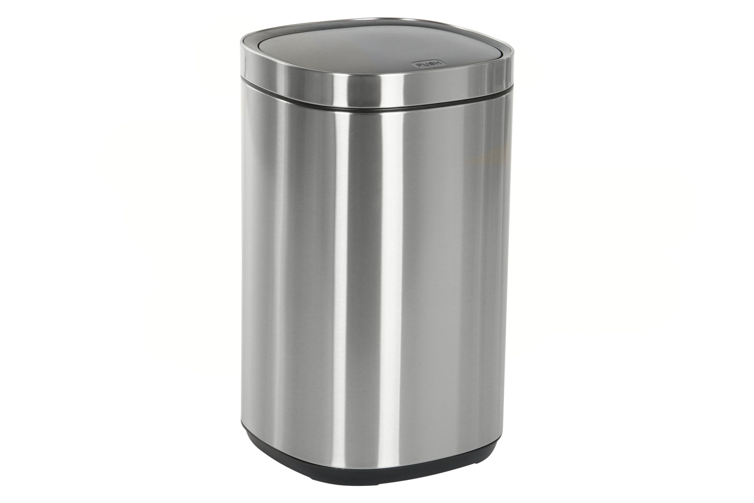 papelera inox pp 30l mate plateado touch