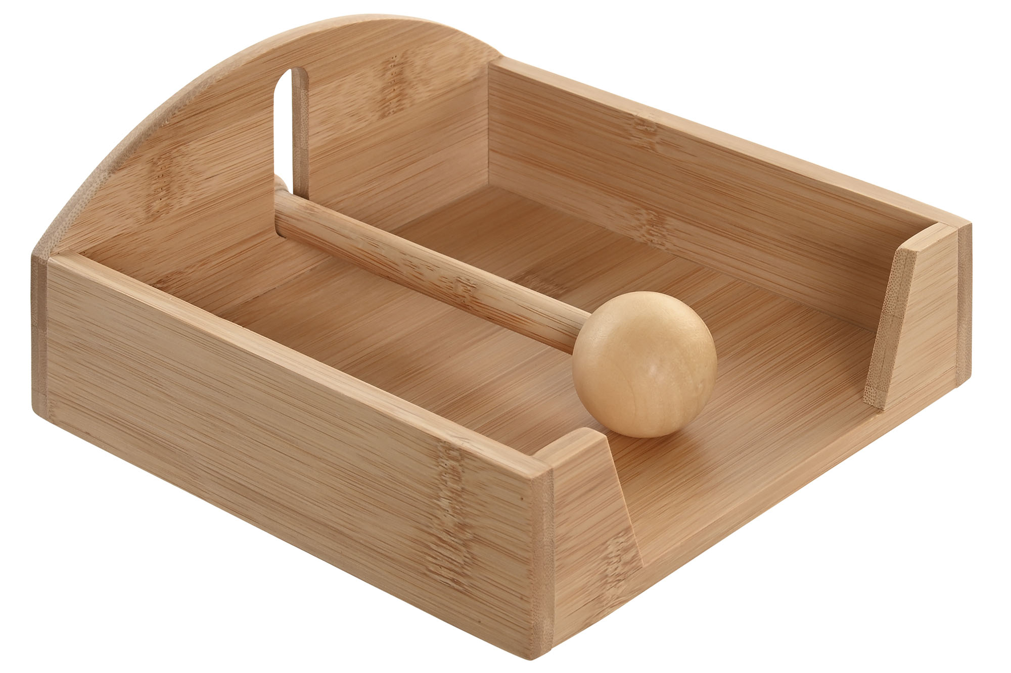 servilletero bambu natural 19x21x9cm