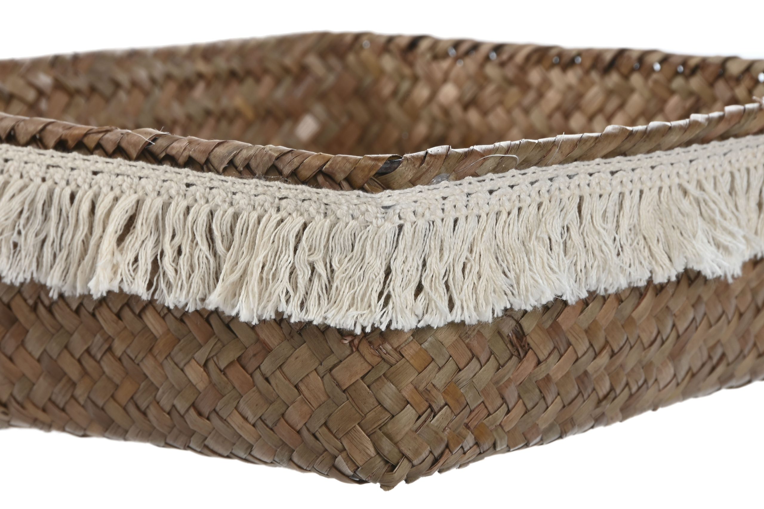 pack de 4 cesta fibra decape natural 26x26x10cm - Imagen 2