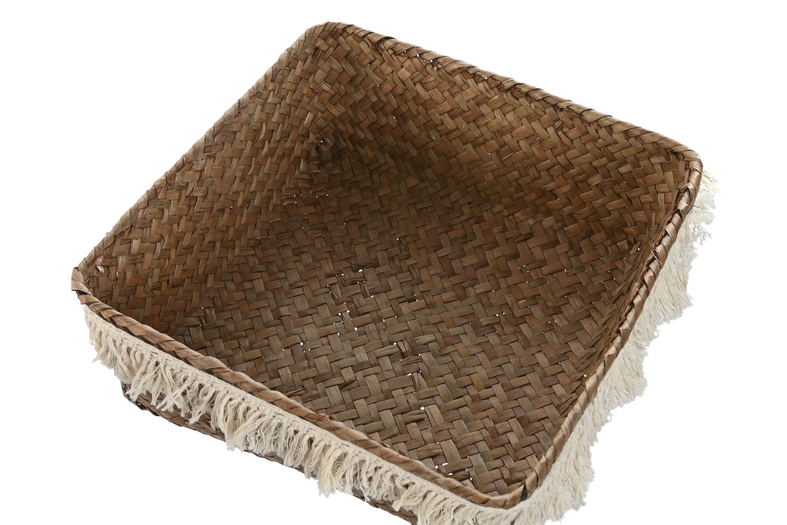 pack de 4 cesta fibra decape natural 26x26x10cm - Imagen 3