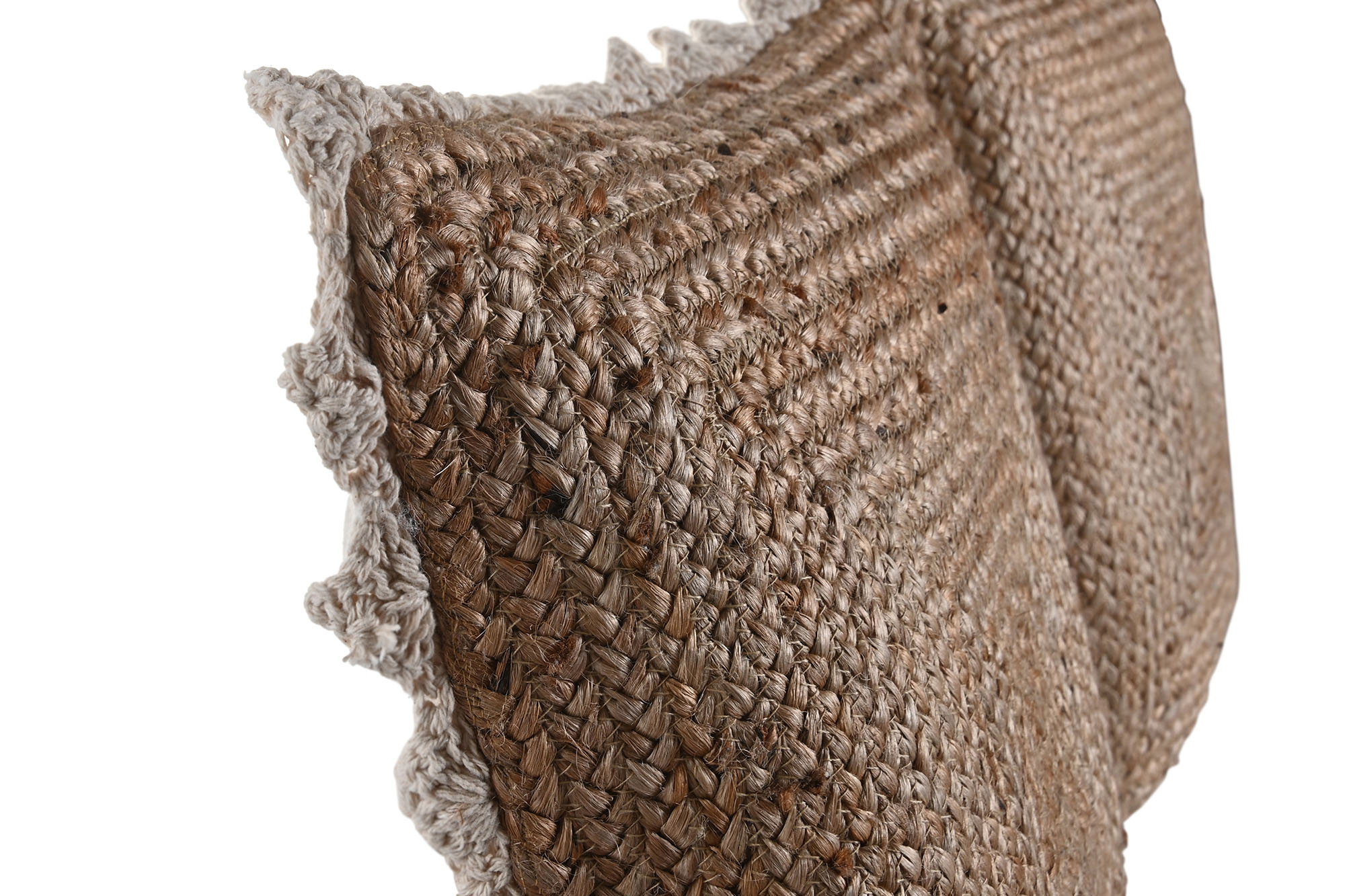 cojin yute macrame 1100gr 45x45x15cm - Imagen 2