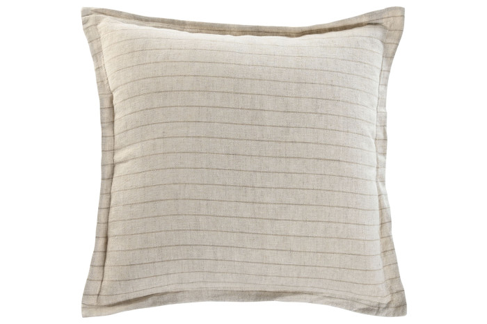 cojín lino beige rayas 50x50x8 cm