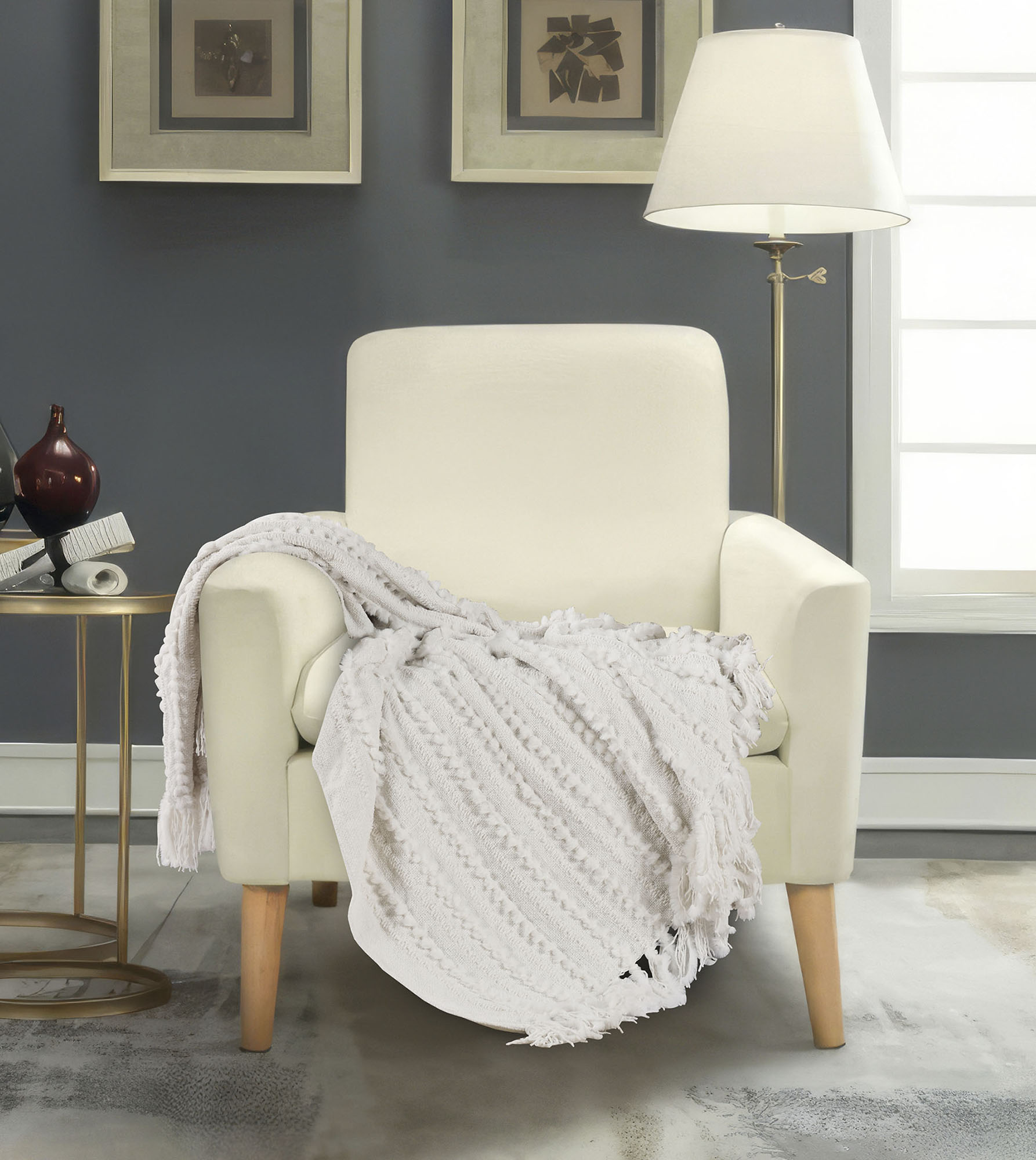 manta sofa poliester chenilla 130x170cm 360gsm - Imagen 2