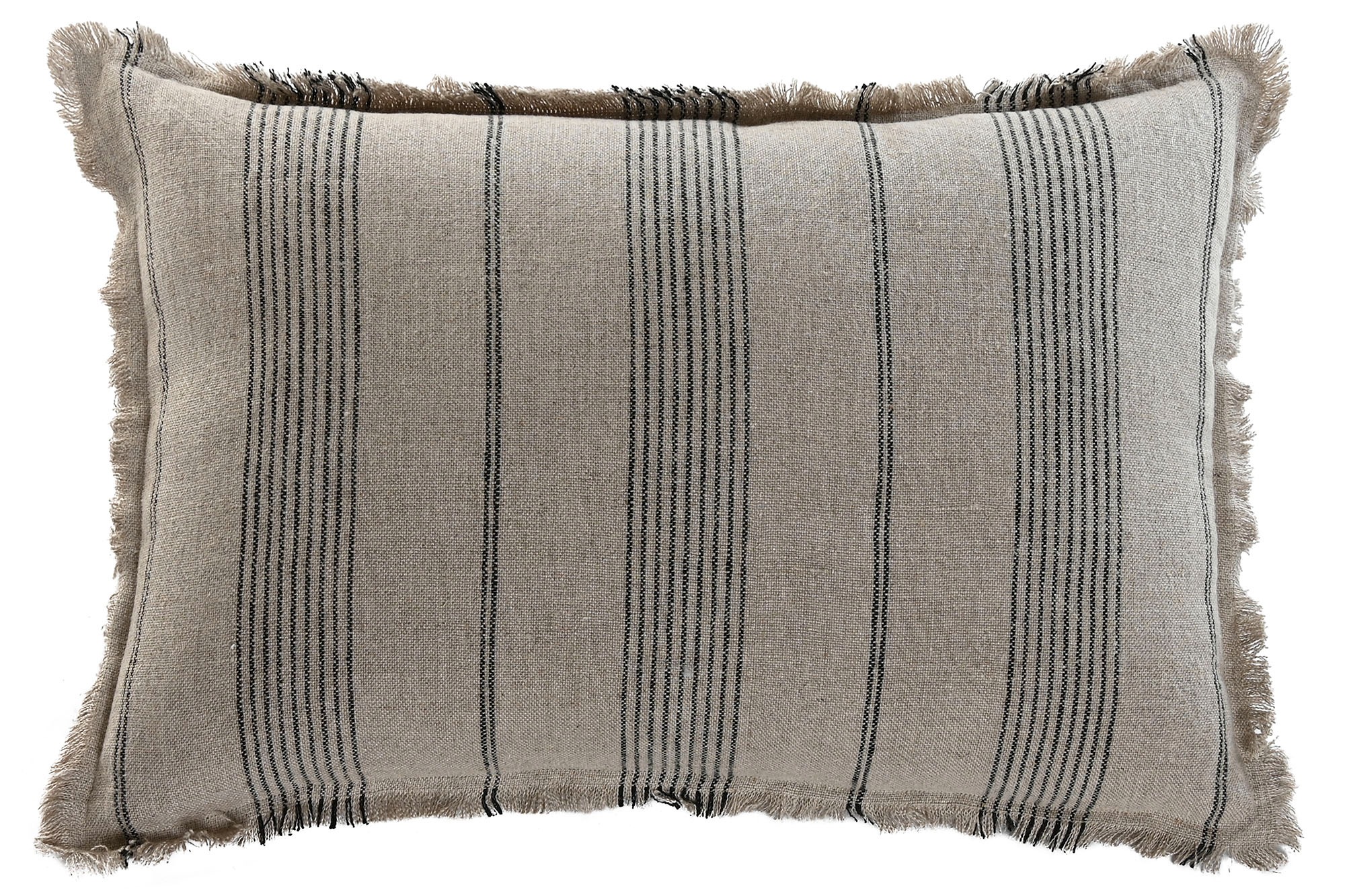 cojin lino 60x8x40cm 500grs gris ralla beige