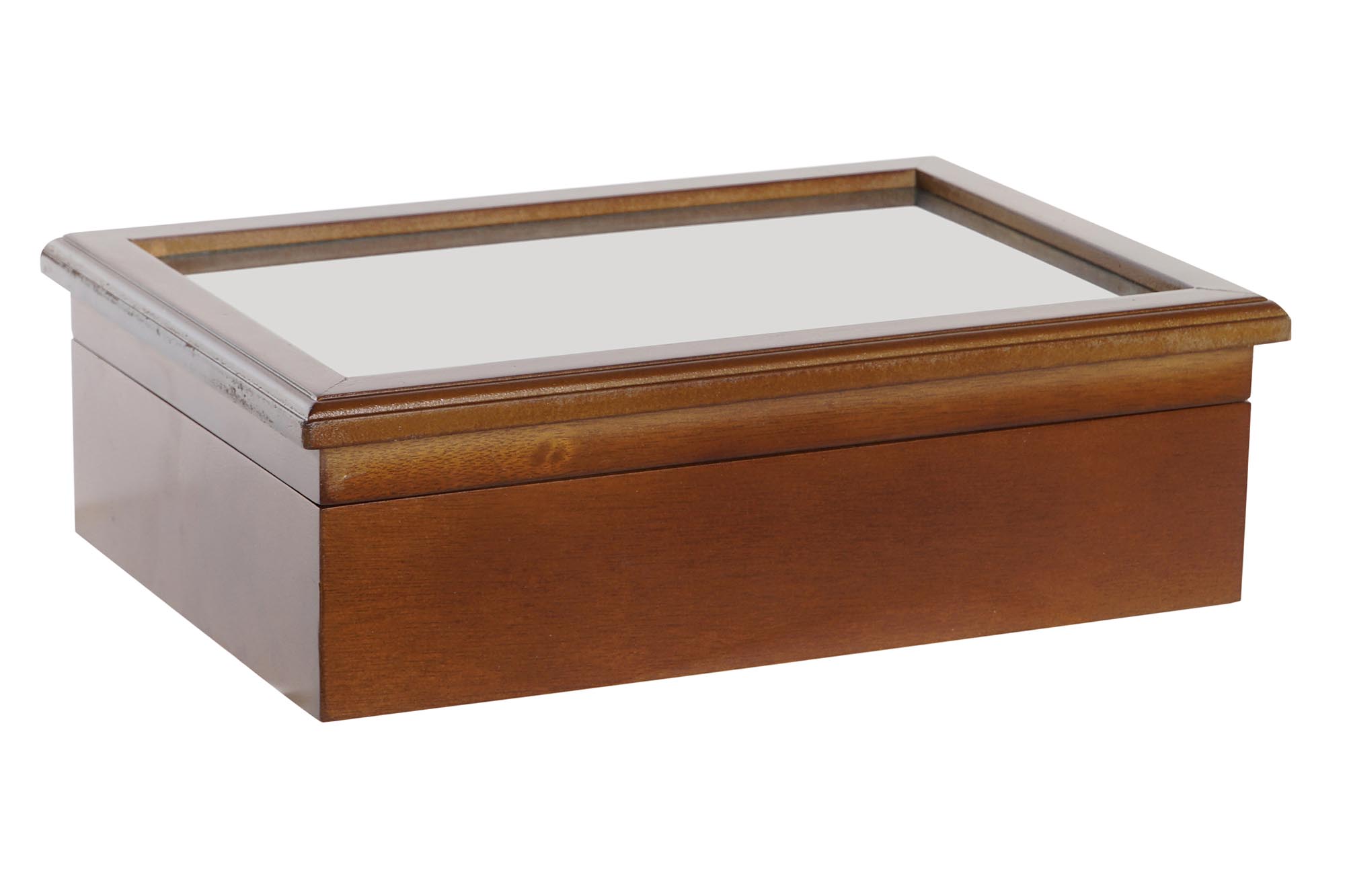 relojero mdf terciopelo marron para 12 reloj - Imagen 3
