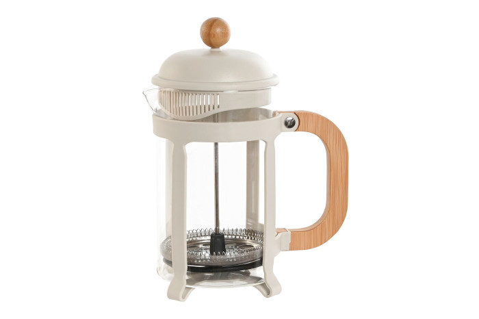 cafetera de émbolo borosilicato 800ml blanco