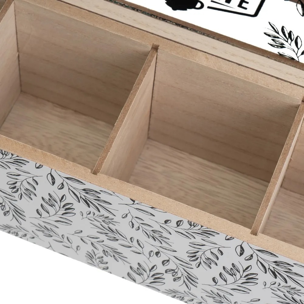 caja 4 compartimentos mdf cristal 29x8x9cm - Imagen 3