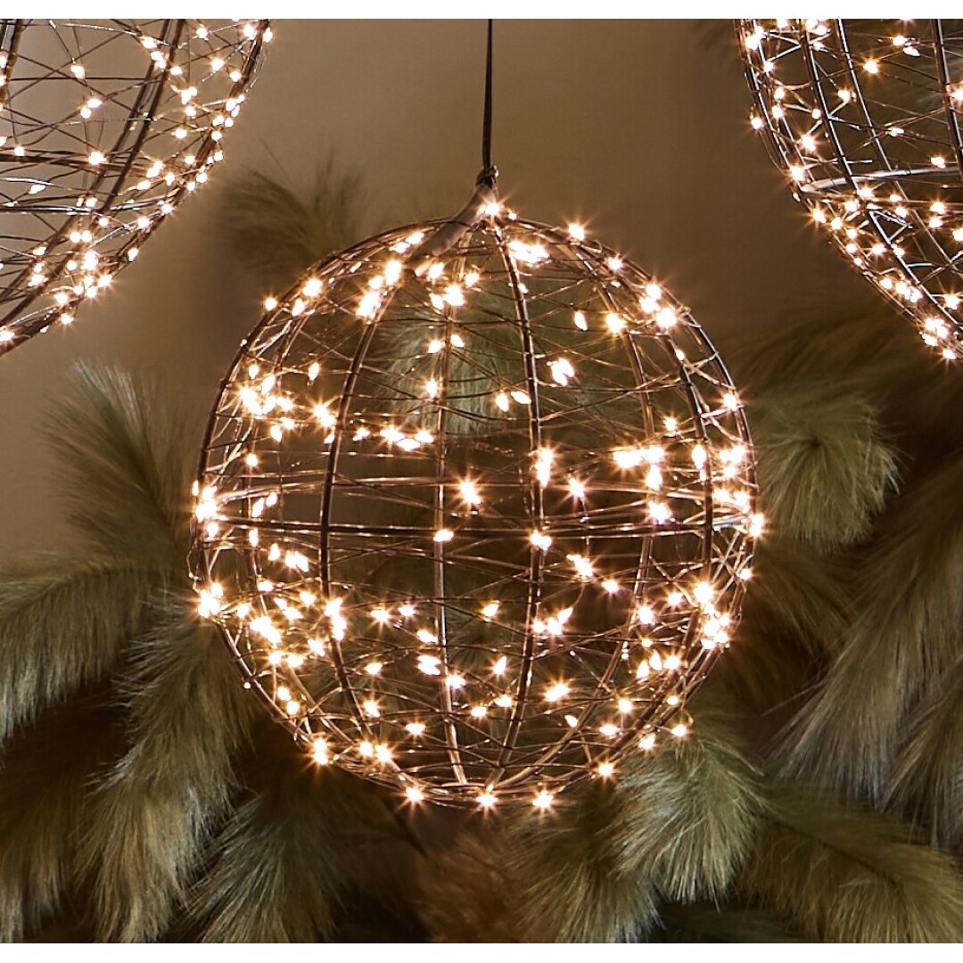 bola leds negra de metal 20 de diametro 200 leds