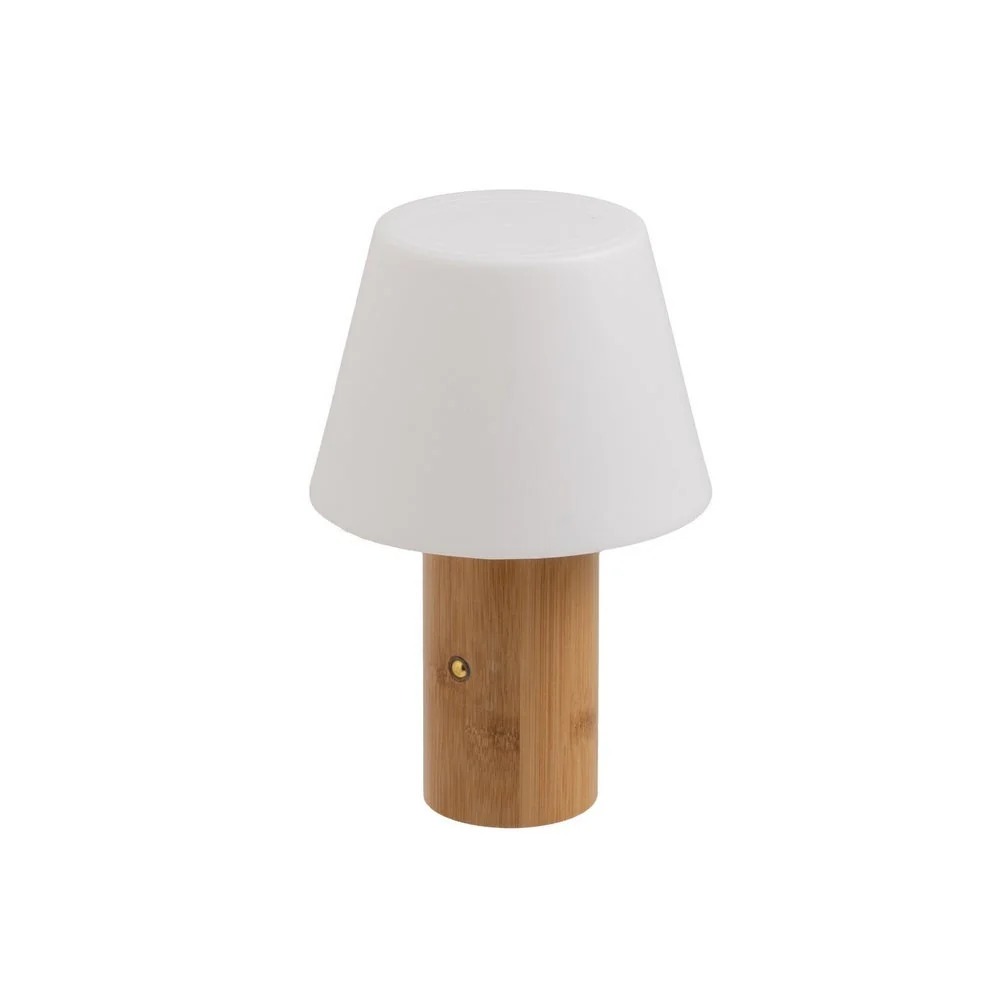 Lámpara LED de bambú de 23 cm