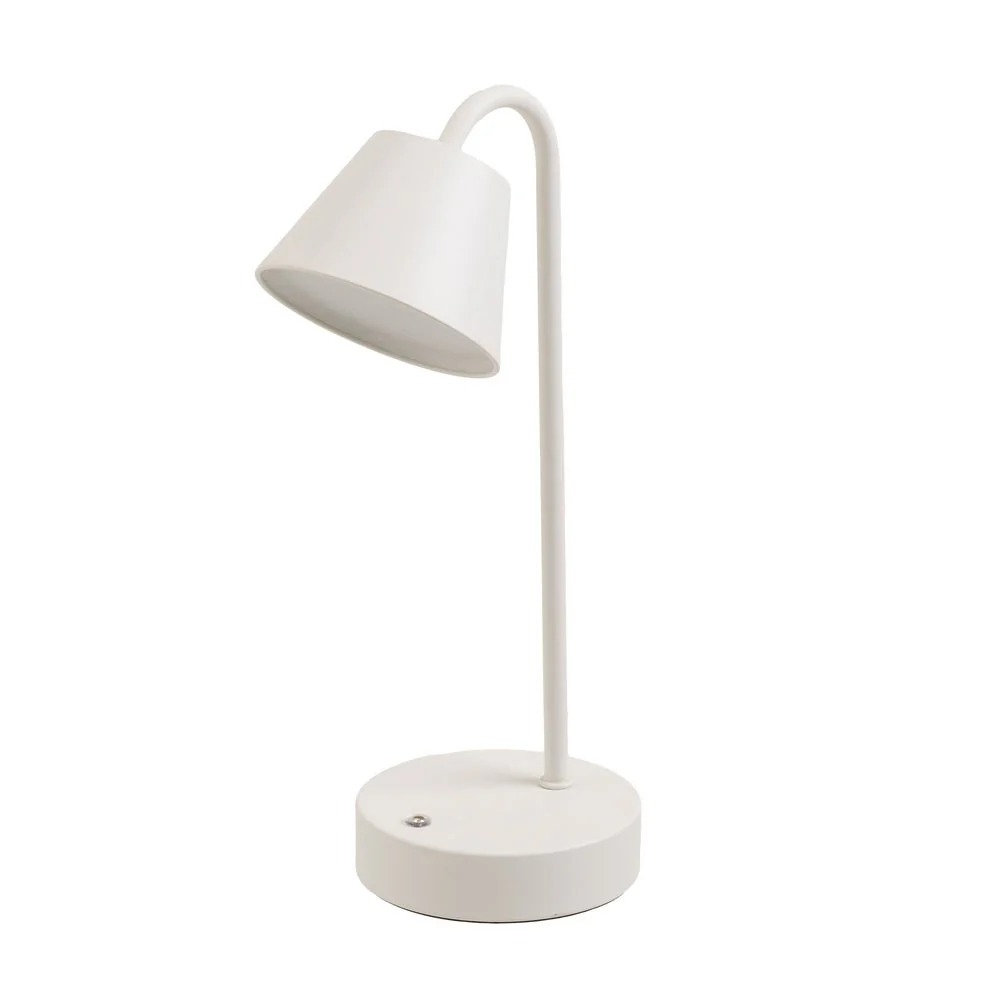 Lampara Flexo de Metal Blanco con LED Integrado de 32 cm