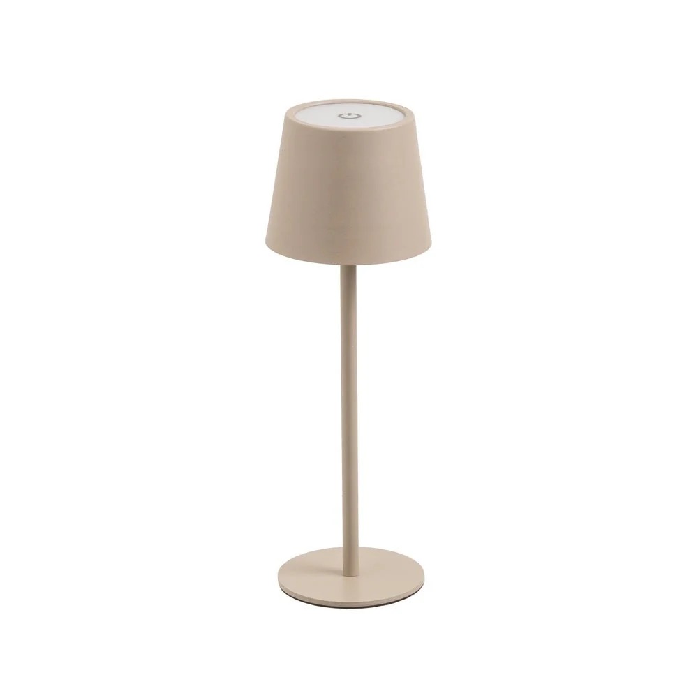 Lámpara LED de metal greige de 27 cm