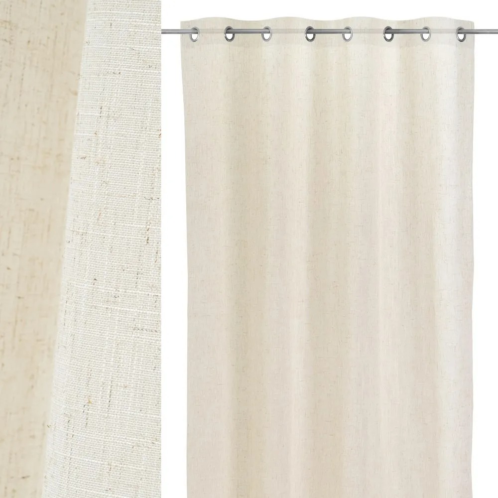 CORTINA POLY-LINEN TINGIDO CROPS NATURAL 140 X 260 CM