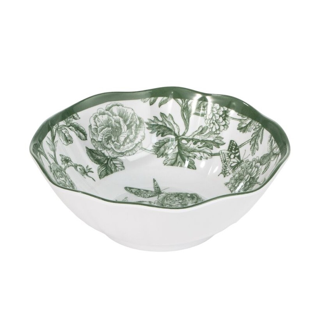PLATO SOPERO 20CM MELAMINA 200GR FLOR VERDE