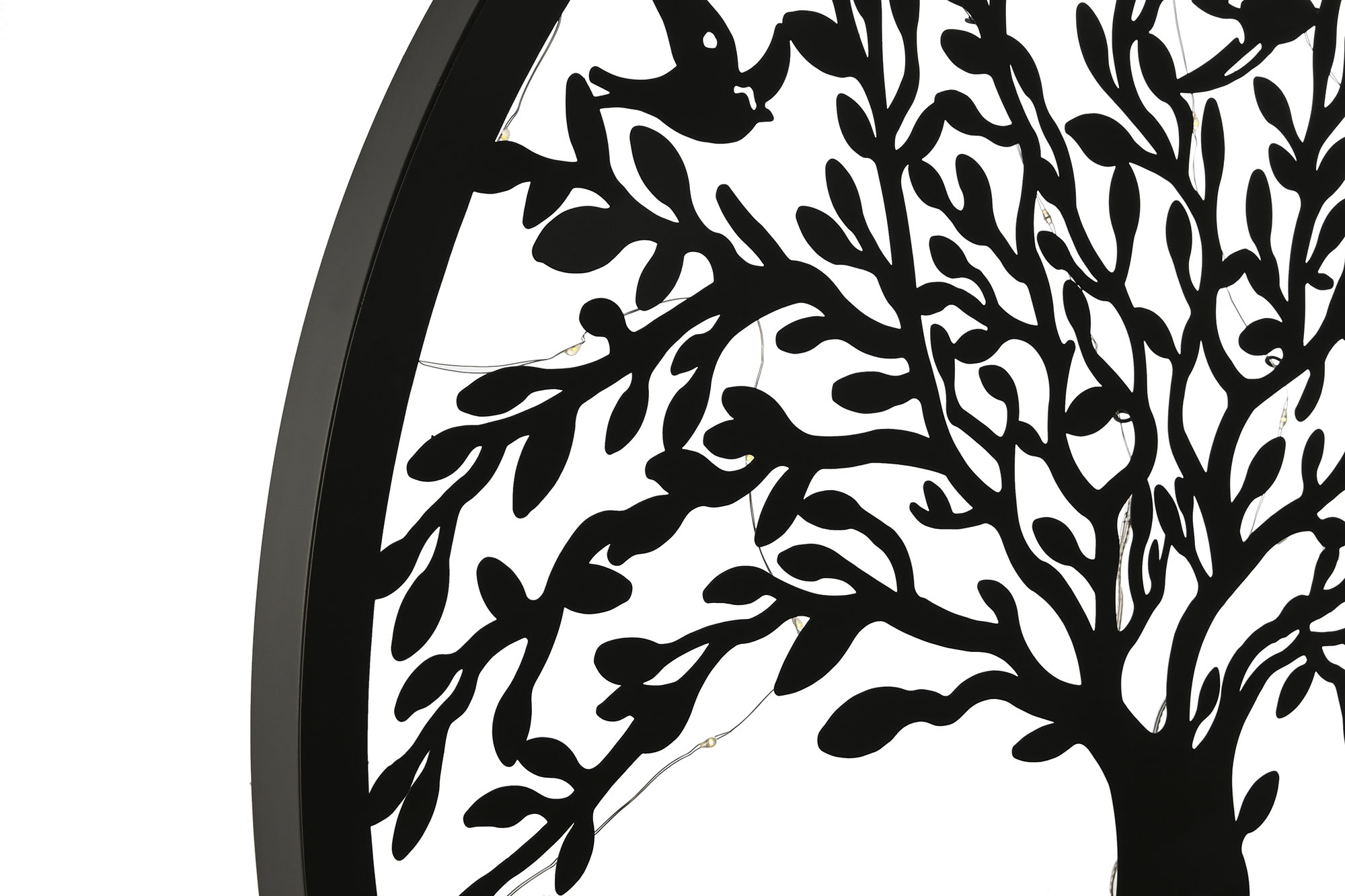 decopared led metal negro arbol vida 60x1x60cm - Imagen 5