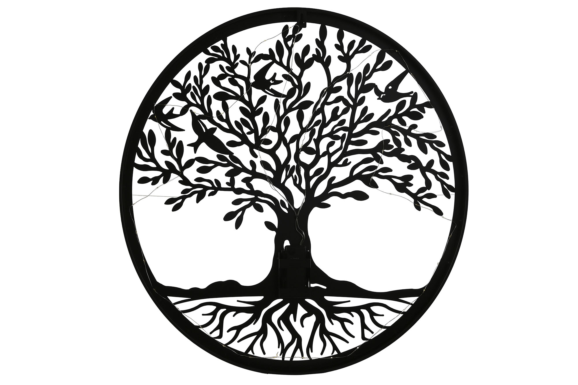 decopared led metal negro arbol vida 60x1x60cm - Imagen 6
