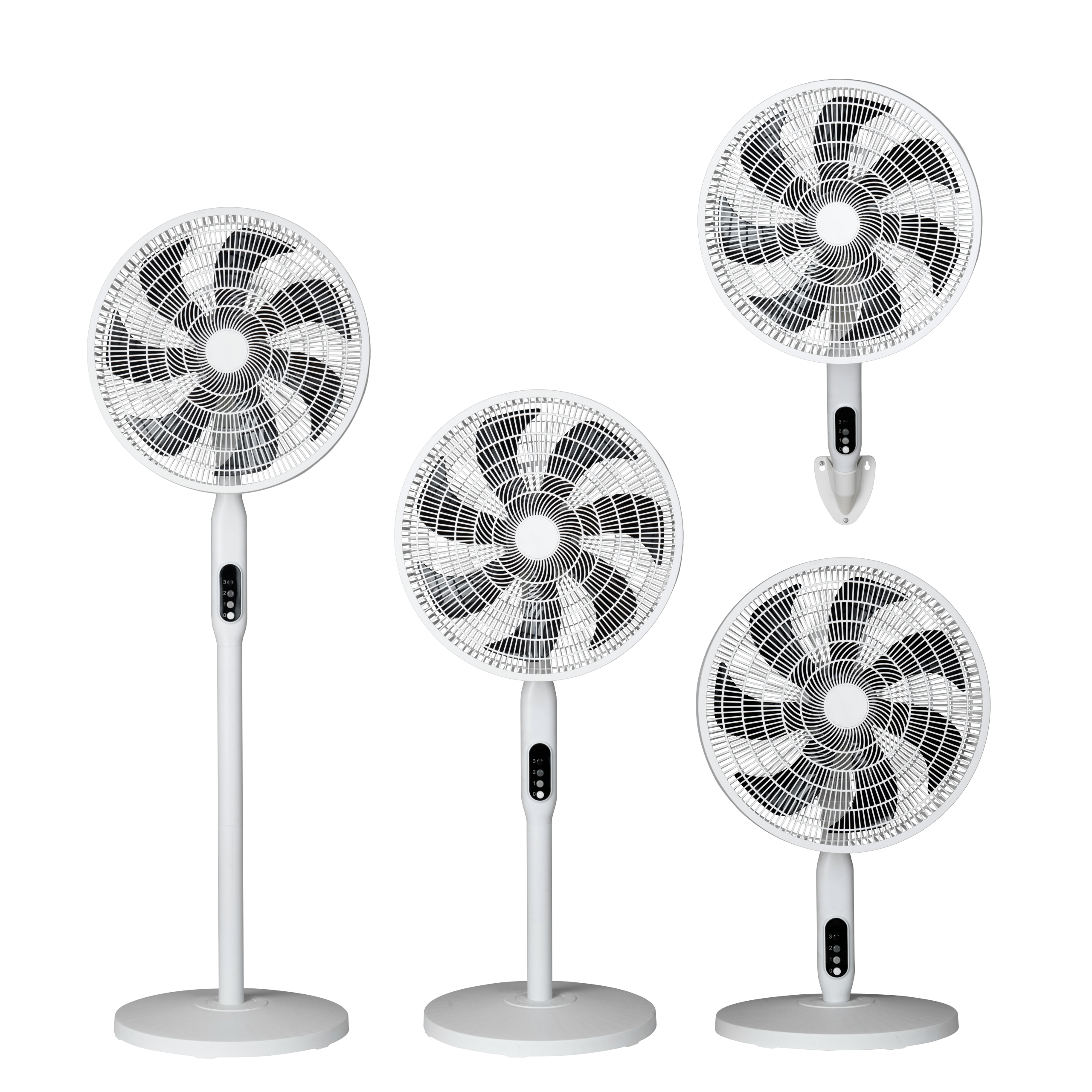 ventilador pie 3x1 mixin blanco 3vel 60w 7asp 45d fijo/rotatorio suelo/pared/sobremesa regx45x45cm - Imagen 4