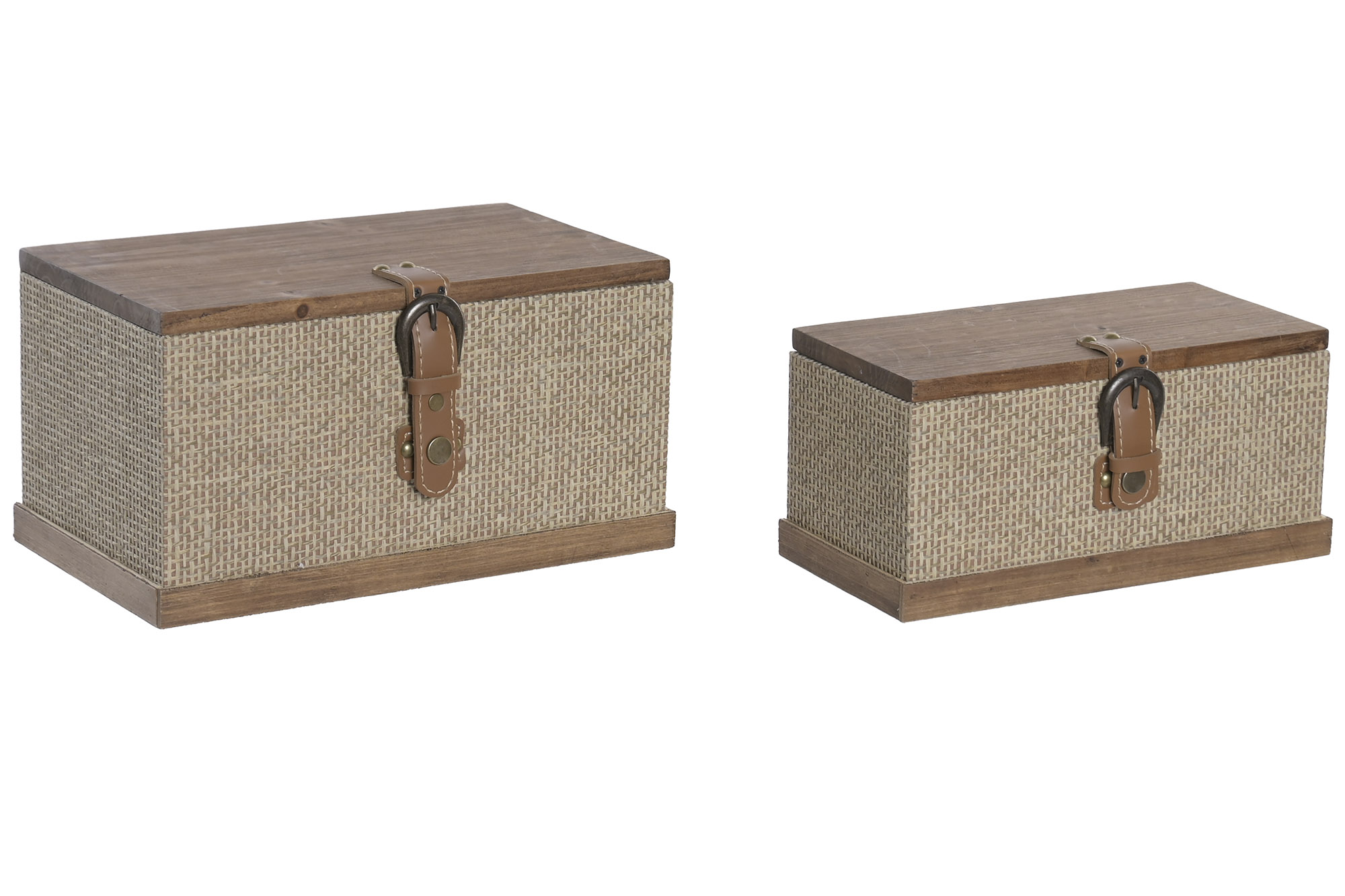 caja set 2 madera decorativa