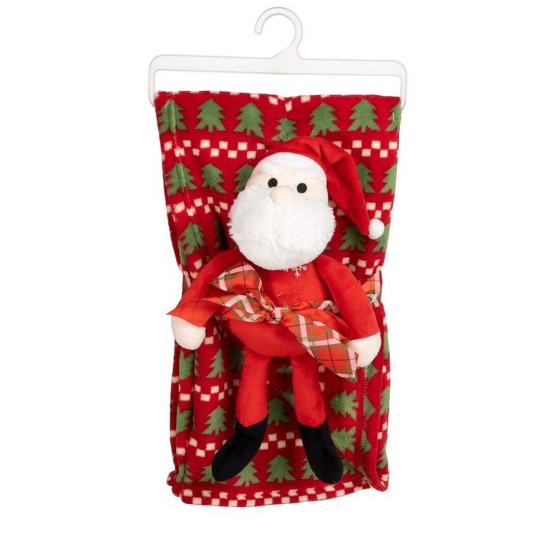 peluche con manta 90x70cm noel navidad